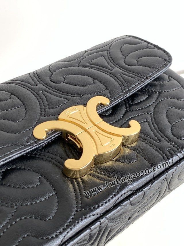 Celine專櫃2023新款Triomphe Shoulder Bag 賽琳最新款羊皮絎縫限定凱旋門腋下包 sldj2407